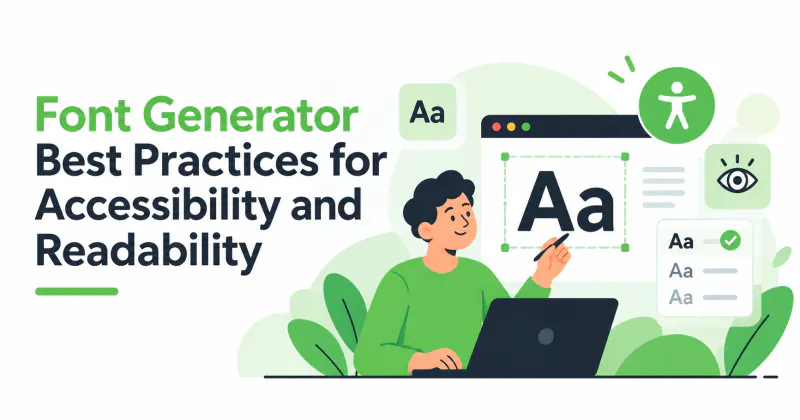 Illustration of readable and accessible font choices